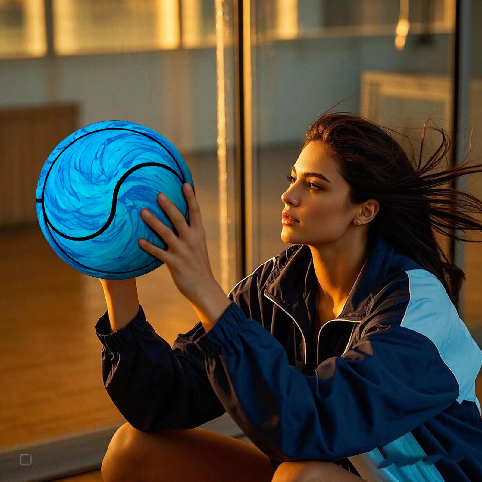 Kuangmi 야광 농구, 실내 및 실외 야광 농구 선물, 사이즈 7, KMbb615AB