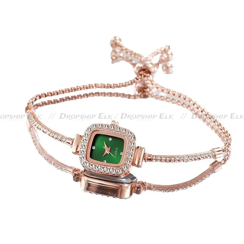 เทรนด์แฟชั่นของผู้หญิงหรูหราเครื่องประดับควอตซ์พลอยเทียมนาฬิกากําไลกับญาติและเพื่อน kado ulang tahun คริสต์มาส