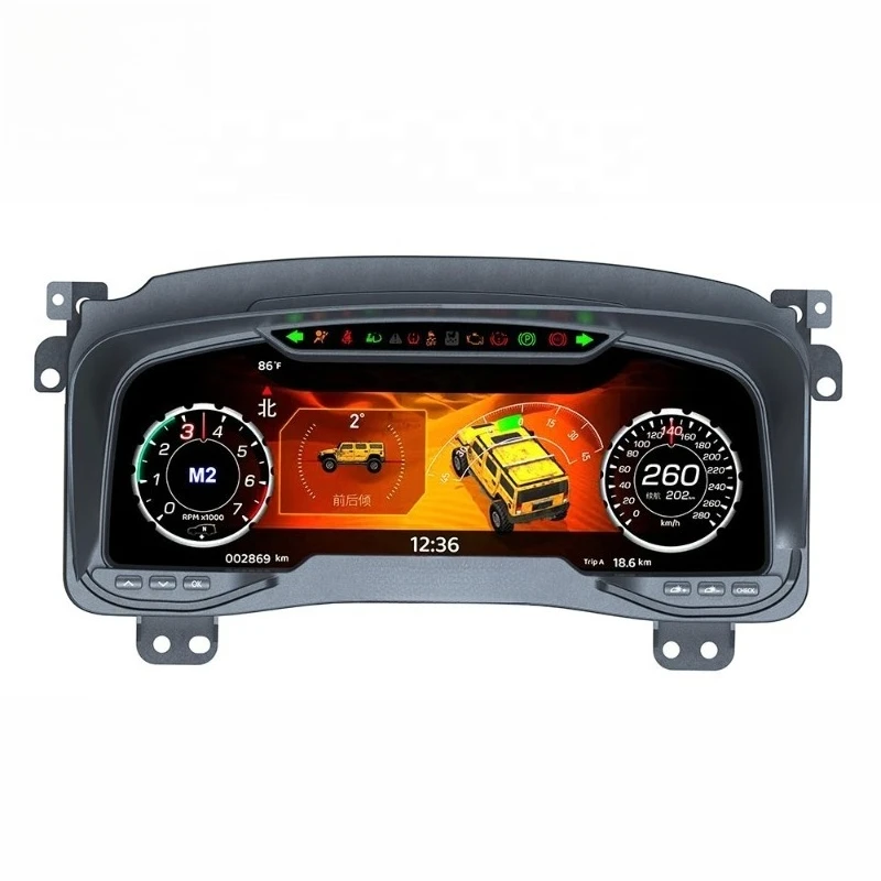 

New Car Digital Cluster LCD Speedometer Instrument Dashboard 2003-2009 for H3 Compatible Oil Gauge Tachometer