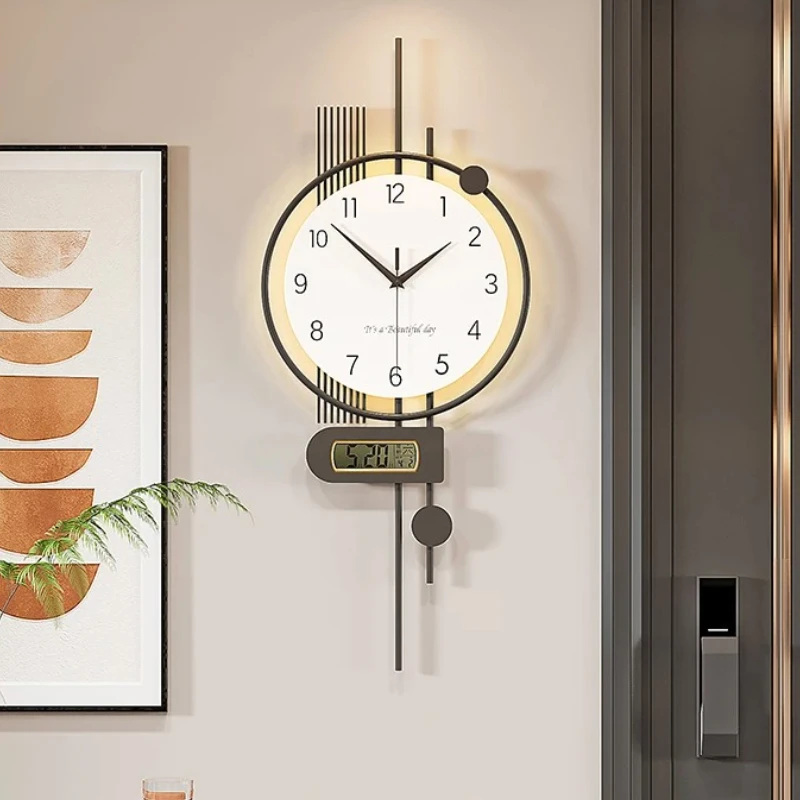 Perpetual Calendar Wall Clock - Modern Minimalist Decor, Creative Calendar Clock with Date Display for Living Room & Home Office