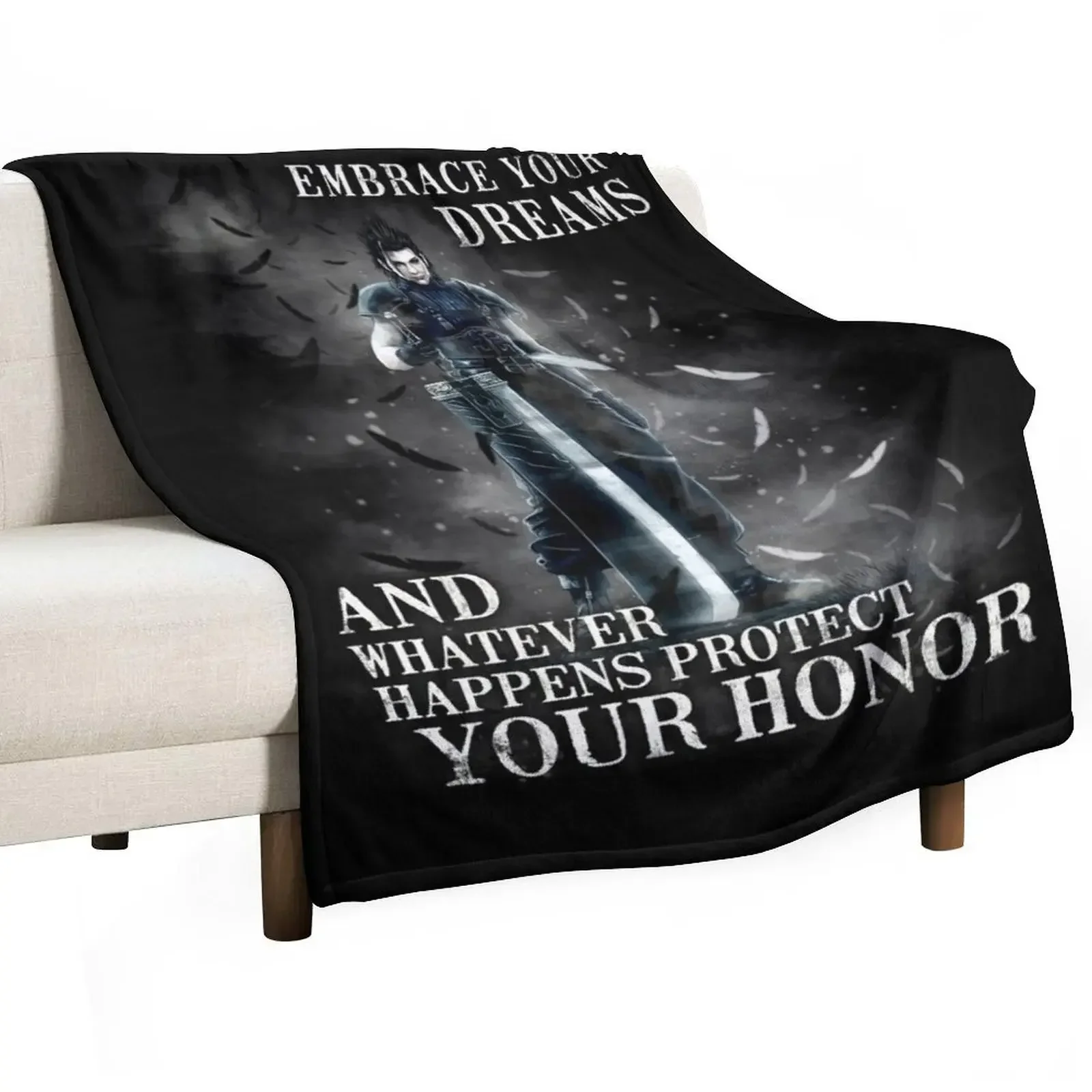 Zack Fair Buster Sword FF7 Throw Blanket Blankets Sofas Of Decoration Sofa Designers Large Bed linens Luxury St Blankets