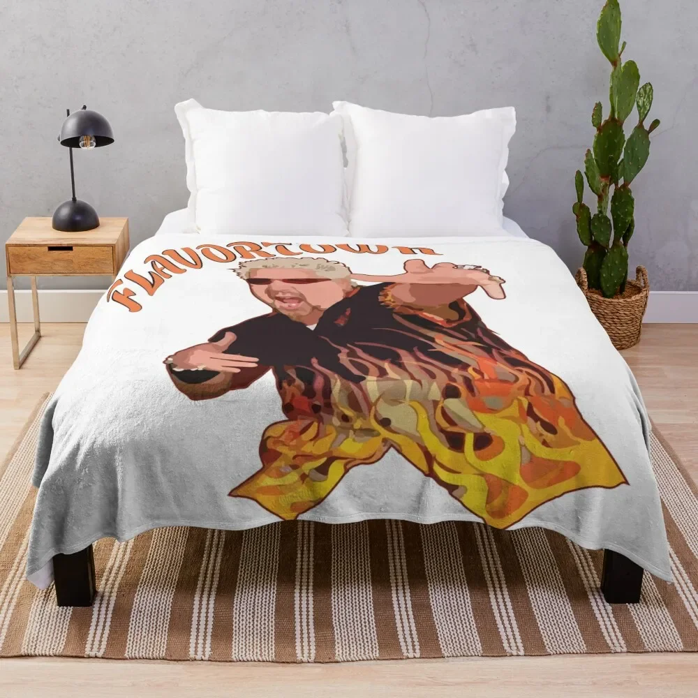 

Guy Fieri Flavortown Throw Blanket Giant Sofa Fluffy Shaggy Bed Fashionable Blankets