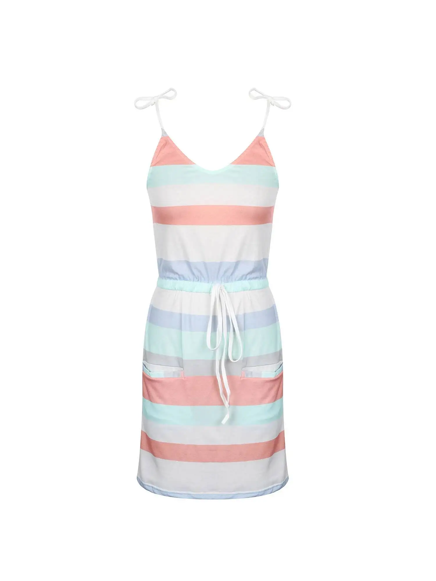 Sleeveless Dress For Women Clothing 2025 Summer Vacation Pullover Beach Sundress Female Korean Fashion Slim Sexy Dress V5CZ