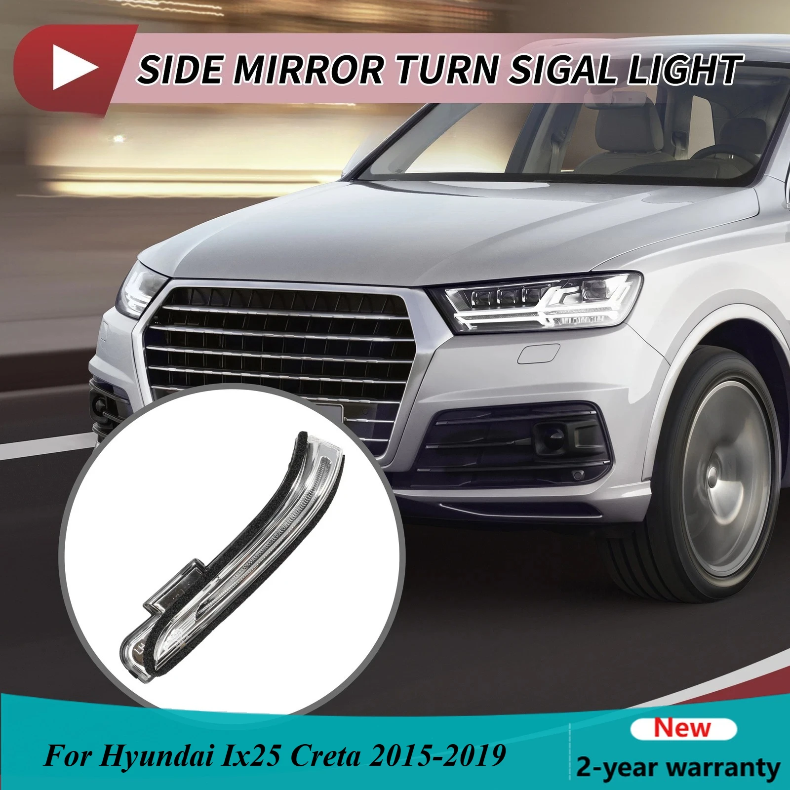 For Hyundai Ix25 Creta 2015-2019 Exterior Rearview Side Mirror Turn Signal Light Indicator Lamp 87623-C9000 87613-C9000 New