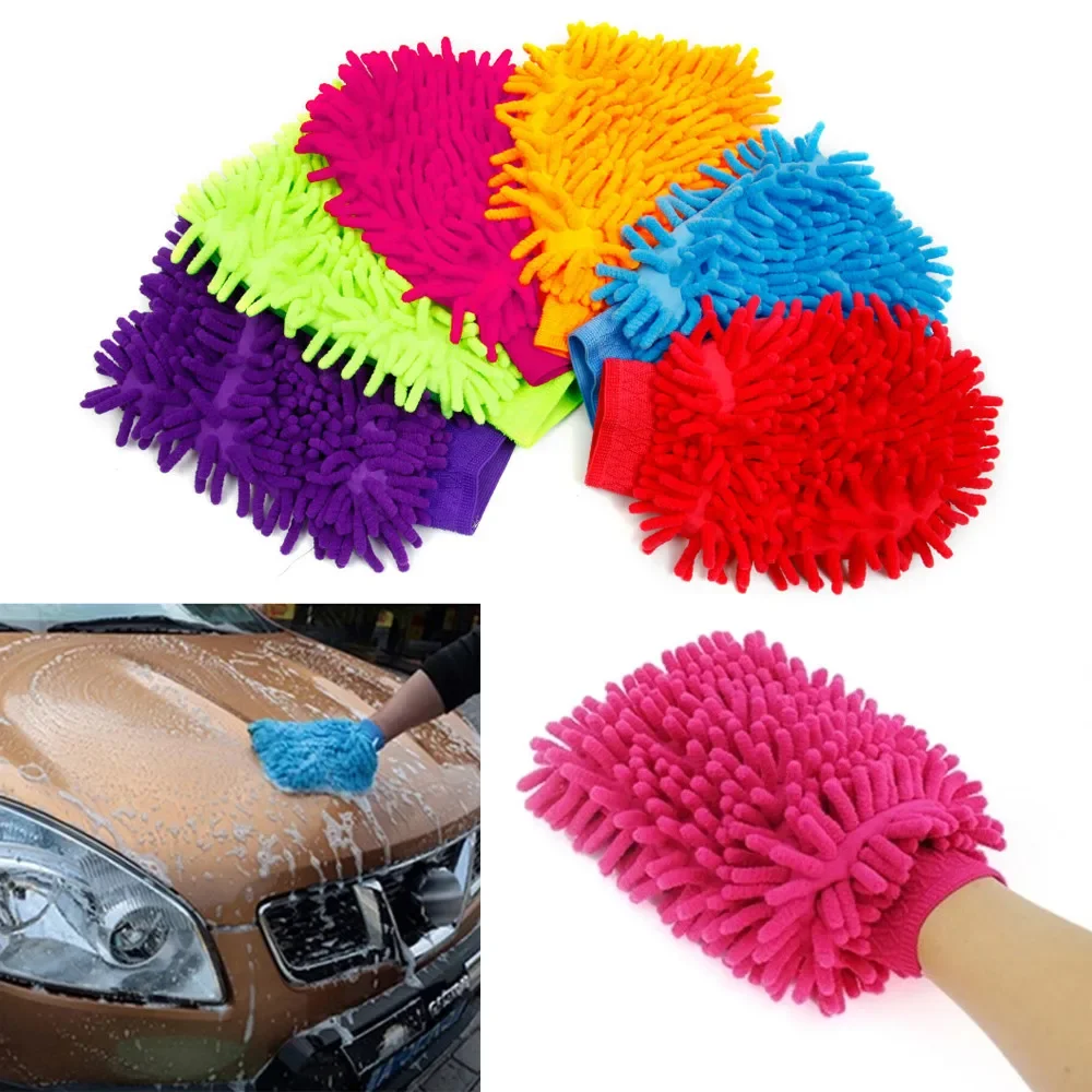 

Wash Mitt Cleaning Gloves Absorb Water Automotive Tools Car Care Household Kitchen Microfiber Mit Supplies Wash