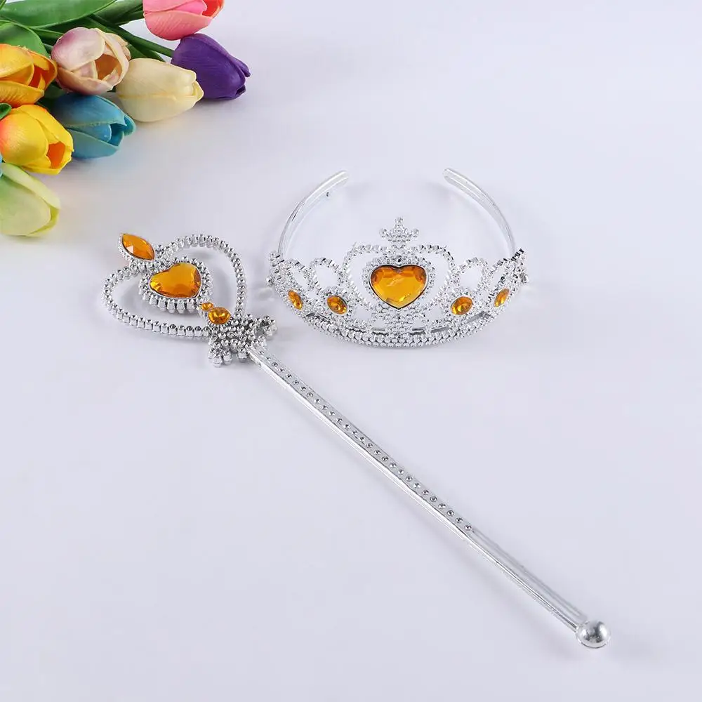 Giochi di ruolo bacchette magiche fascia a forma di cuore Tiara accessori per lo Styling dei capelli copricapo accessori moda giocattolo per bambini