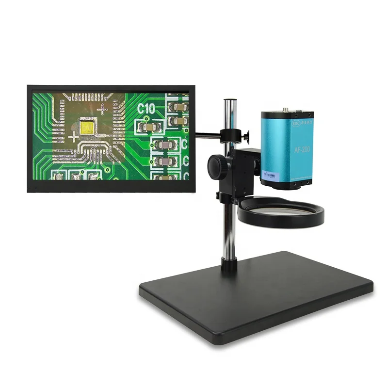 

EOC Auto Focus Microscope Industry Industrial HD High Definition H-D-M-I Autofocus Video Microscope With Lcd Monitor Display