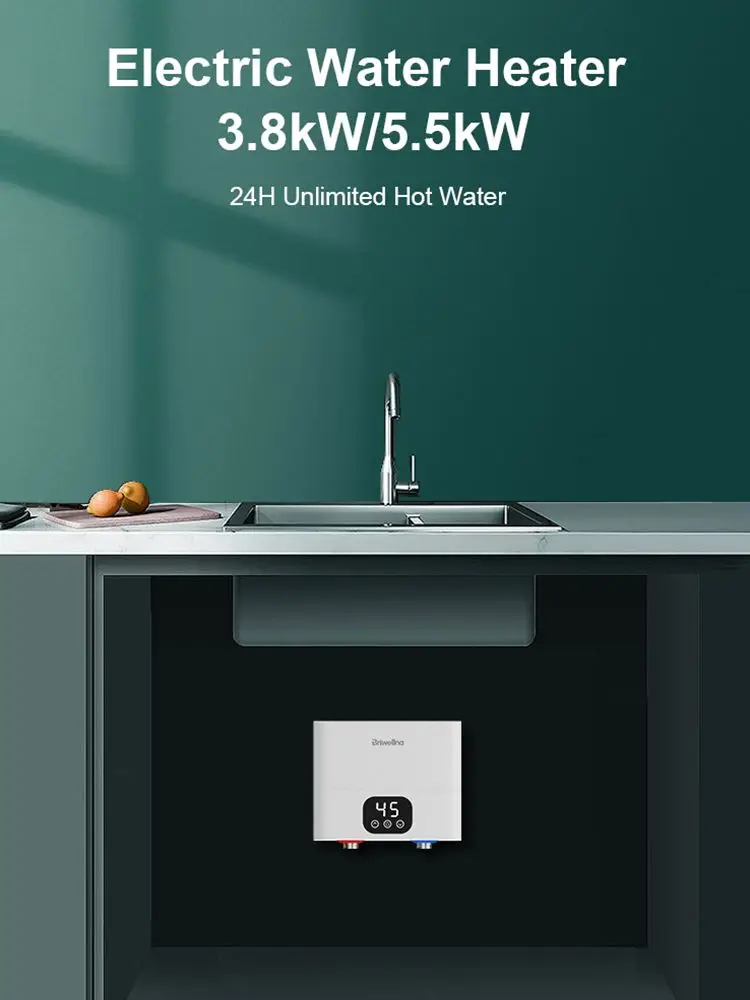Briwellna Mini-Elektro-Warmwasserbereiter, 110 V/220 V, unter der Waschbecken, sofortiger Warmwasser-Übertragungs-Durchlauferhitzer