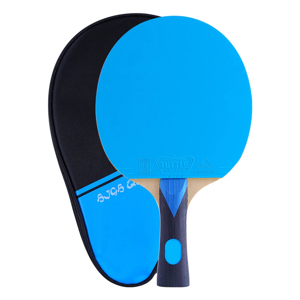 New Table Tennis Racket Table Tennis Bag Bag Racket Sweat-absorbing Wood 7 Ply Wood Long Handle Pink/Green/Blue