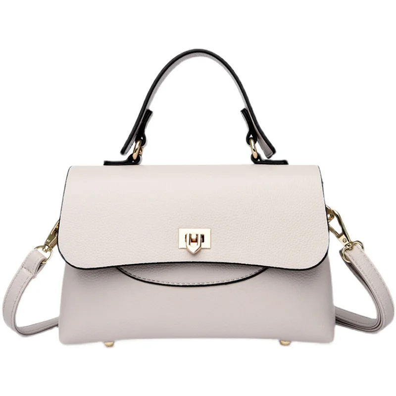 

2025 New Handbag Genuine Leather Women's Crossbody Bag Large Capaci Faionable Single oulder Bag Korean Sle KAIDIFEINIROO