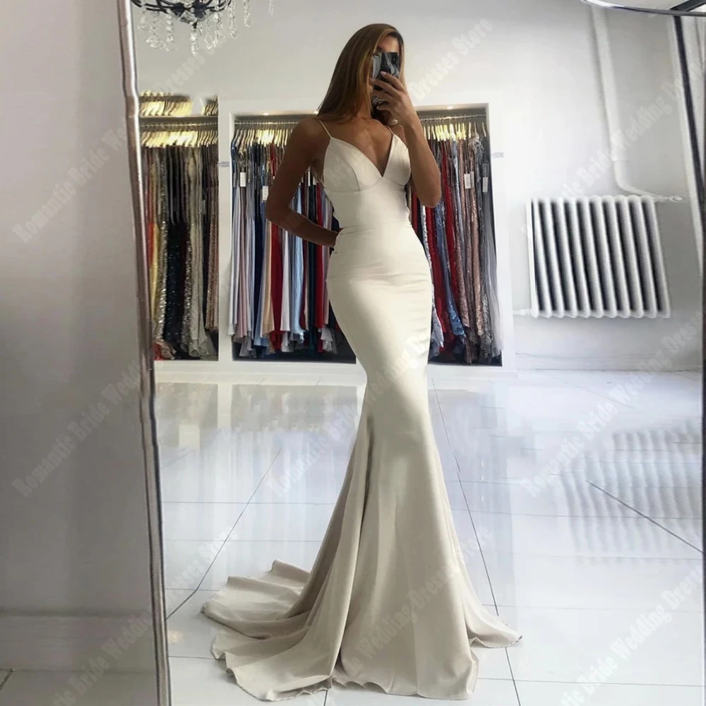 

Sexy Deep-V Women Mermaid Wedding Dresses Floor-Length Backless Bridal Gowns Bohemia Engagement Banquet Vestidos De Novias 2024