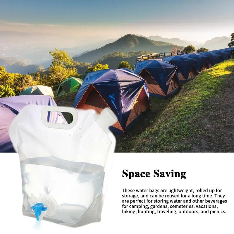 

Outdoor Mini Folding Water Bag PE Camping 5/10L Big Capacity Portable Water Bag For Survival Or Emergency Supplies Dropship