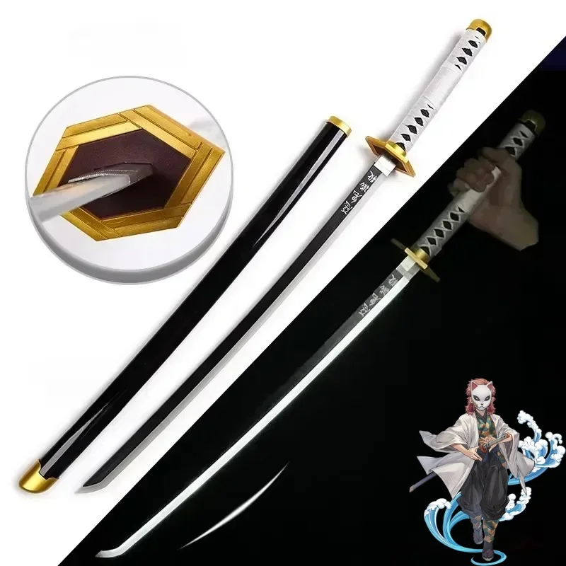 104 cm Heldere Katana LED Licht Zwaard Kimetsu Geen Yaiba Anime Cosplay Props Real Size Japanse Katana Samurai Sabel Demon Slayer