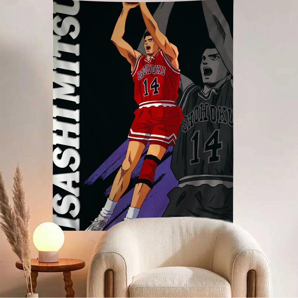 Anime S-SLAM DUNK Gedrukt Groot Wandtapijt Indiase Boeddha Wanddecoratie Hekserij Boheemse Hippie Decor Deken