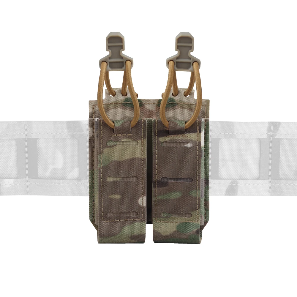 Tactical Assaulter Double Pouch 2.0 Pistol Magazine Holster 9mm .40 .45 Hand Gun Mag Pouch for Equipment Molle Belt Vest