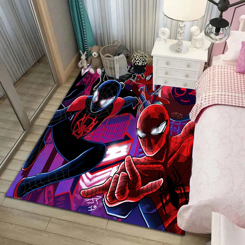 Marvel Spiderman Cool Large Area Rug Carpet Home for Living Room Children Kid Bedroom Sofa Doormat Floor Non-slip Mat Decoration