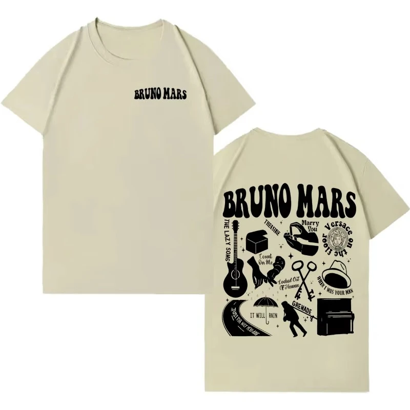 Singer Bruno Mars Tshirt Hip Hop Hipster 2026 Spring summer new