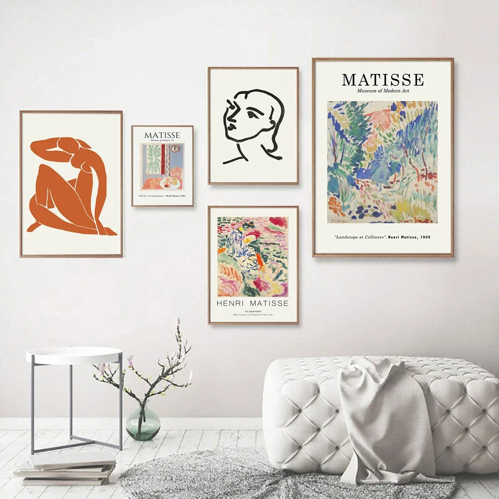 Modern Minimalist Wall Art Abstract Vintage Henri Matisse Bohemian HD Canvas Poster Prints Home Bedroom Living Room Decoration