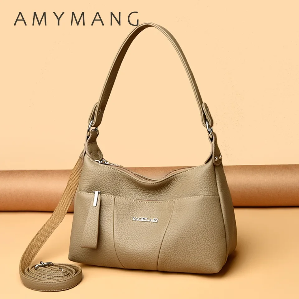 

Подлинные брендовые кошельки и сумки из искусственной кожи высшего качества, 2-слойная женская повседневная сумка через плечо, дизайнерская повседневная большая сумка