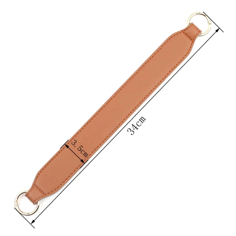 PU Leather Bag Strap Handbags Handles For Handbag Short Bag Strap Purse Strap Golden Buckle Replacement Bag Belt Band