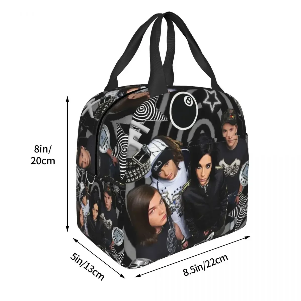 Custom Bag Custom Tokio Hotel Emblem Insulated Lunch Bag For School Cooler Thermal Food Box Tote Leakproof Lunch Boxes Container
