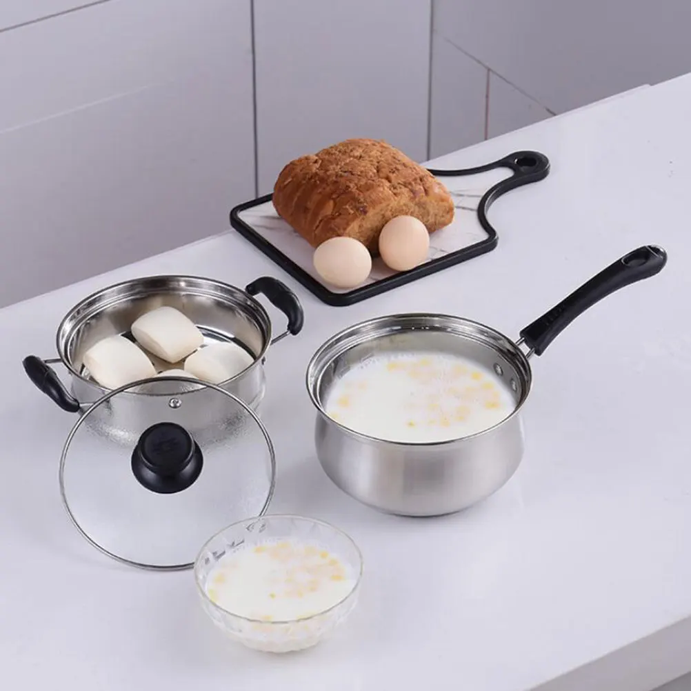 

Stainless Steel Milk Pot 304 Non stick Easy Clean Heat Resistant H Multi functional Cooking Sauce Deserts Salads Instant