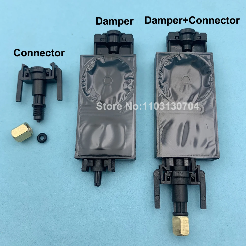 10PCS DX5 Head Ink Damper with Connector for Mimaki JV33 JV5 CJV30 Galaxy Eco Sovlent UV Printer XP600 TX800 Printhead Dumper