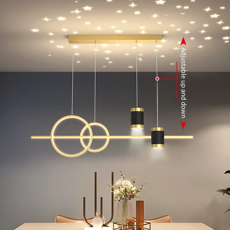 Restaurant Lighting 100cm Long Strip Decoration Dining Table Light Living Room Restaurant Modern LED Pendant Light Fixture Light