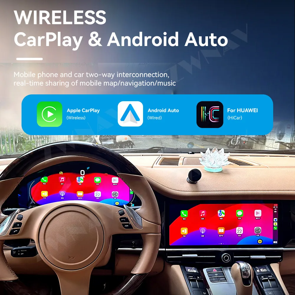 ZWNAV New Arrival 24 Inch touch Screen  android car dvd radio player For Porsche Paramera Set meal