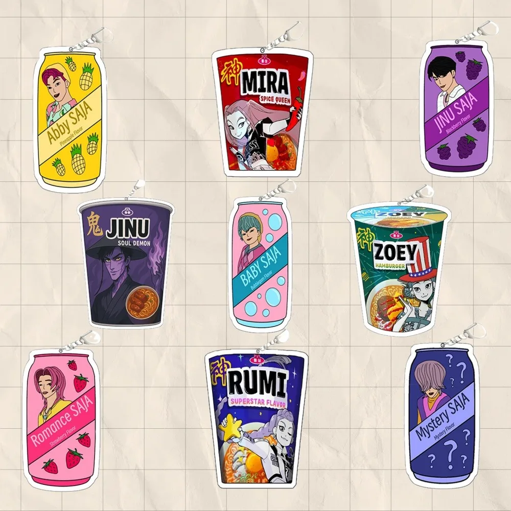 

KPop Demon Hunters SAjA Boys Jinu Mystery Acrylic Key Chain Custom Anime Peripheral Cartoon Cute Backpack Pendant Festival Gift