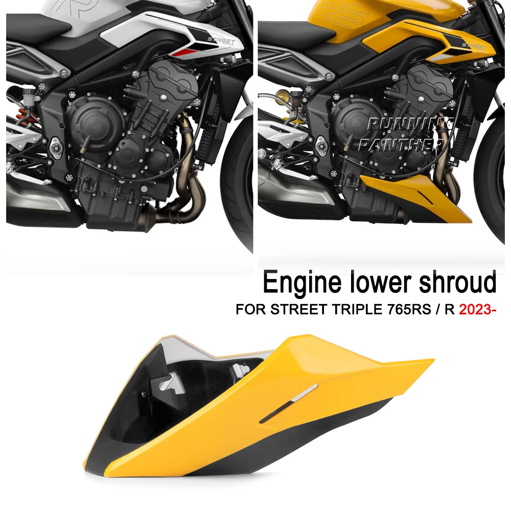 

For Street Triple 765 RS 765R 2023 2024 Motorcycle Engine Lower Spoiler Body Bellypan Fairing Protector Guard Chassis Shield