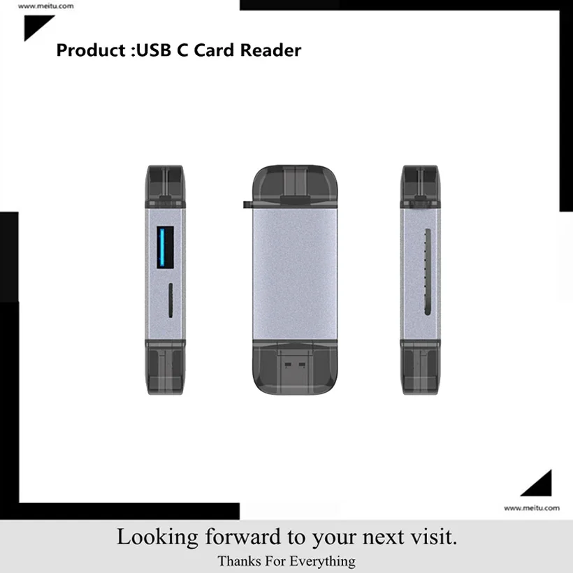 3 IN 1 Card Reader USB-A & Micro USB & Type-C to SD Micro SD TF Adapter Accessories OTG Cardreader Smart Memory SD Card Reader