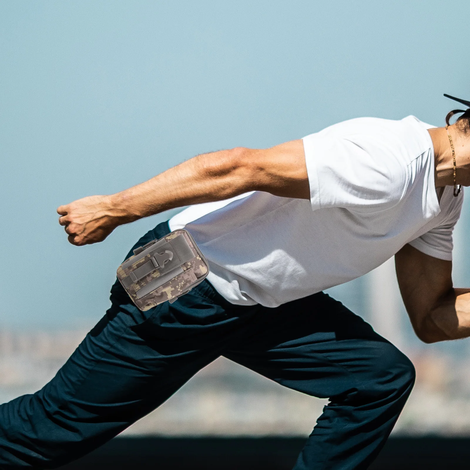 

Waterproof Phone Bag Oxford Cloth Waist Pouch Fanny Pack Travel Hiking Utility Belt Purse Hanging Coin Bag Small for Cards