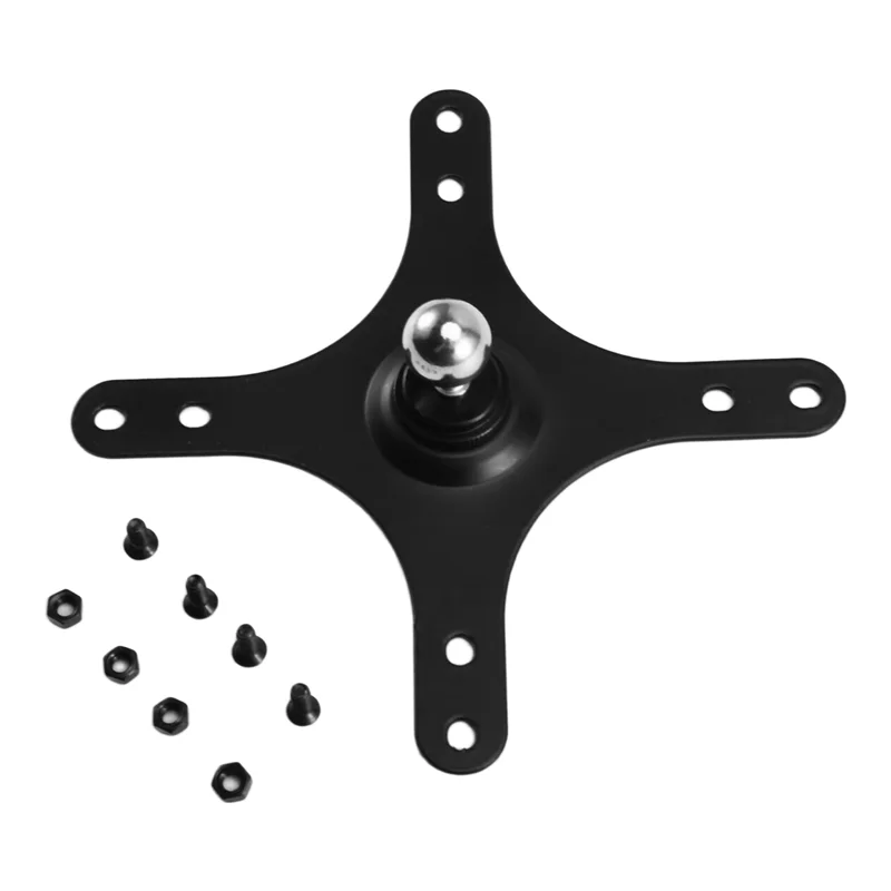 AU61-Wall Mount Holder With VESA Mounting Bracket Plate For Portable Monitor 100X100mm 75X75mm 17Mm Ball Base Set BLACK