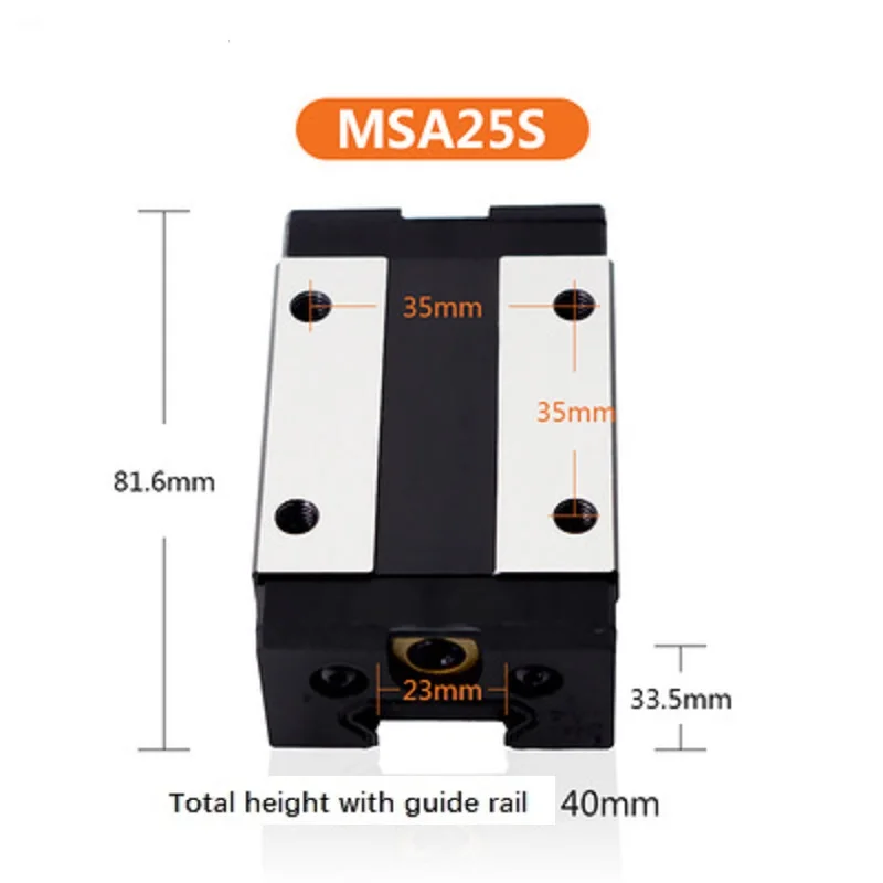 MSA25S Linear Slide Linear Plain Bearing Unit Low Price and Heavy Duty Ball Rail Linear Guide Rail