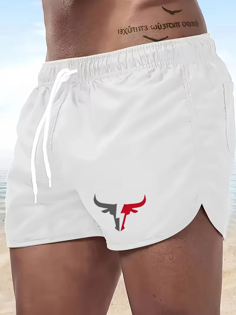 

Мужские шорты 2025, пляжные плавки, летние штаны для плавания, спортивные штаны, быстросохнущие плавки Homme Surf, вентилируемые шнурки, модные, повседневные, на каждый день