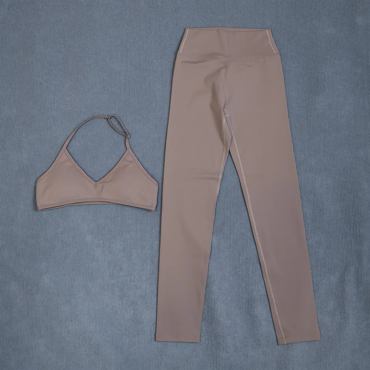 Ctenkevet Hochgeschnittenes Damen-Yoga-Set Schnelltrocknend Atmungsaktive Sommer-Trainingskleidung für Outdoor-Aktivitäten Laufen und Fitness – Detail 16