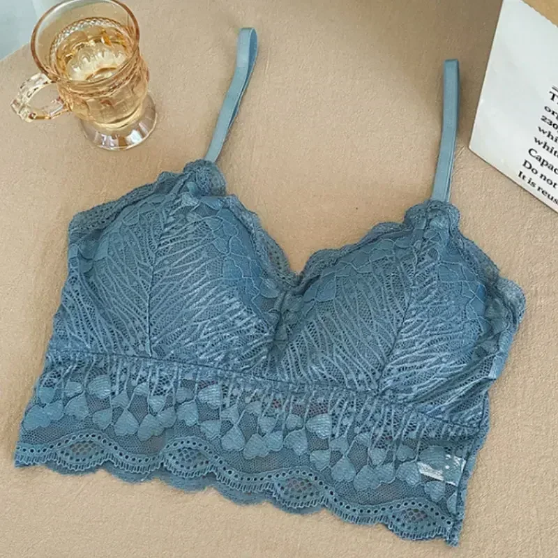 Sexy Open Back Bra Lace Bralette U Type Wire free Boneless Brassiere  Floral Women Top Backless Underwear Bras New