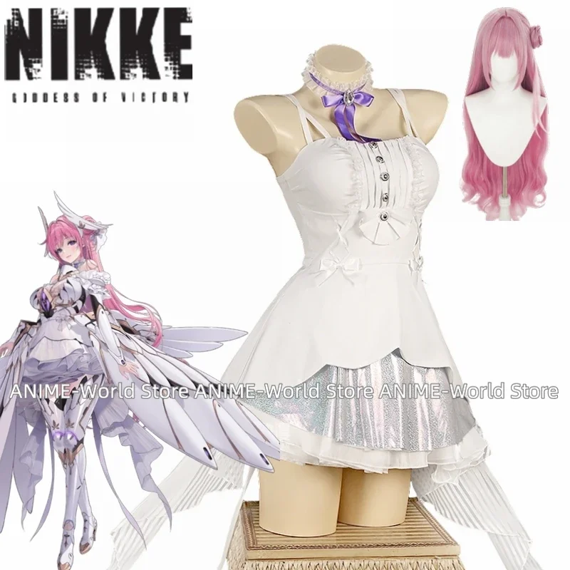 

Game NIKKE The Goddess of Victory Dorothy Cosplay Costumes White Skirt Princess Dresses Lace Accessories Anime Lolita Stockings