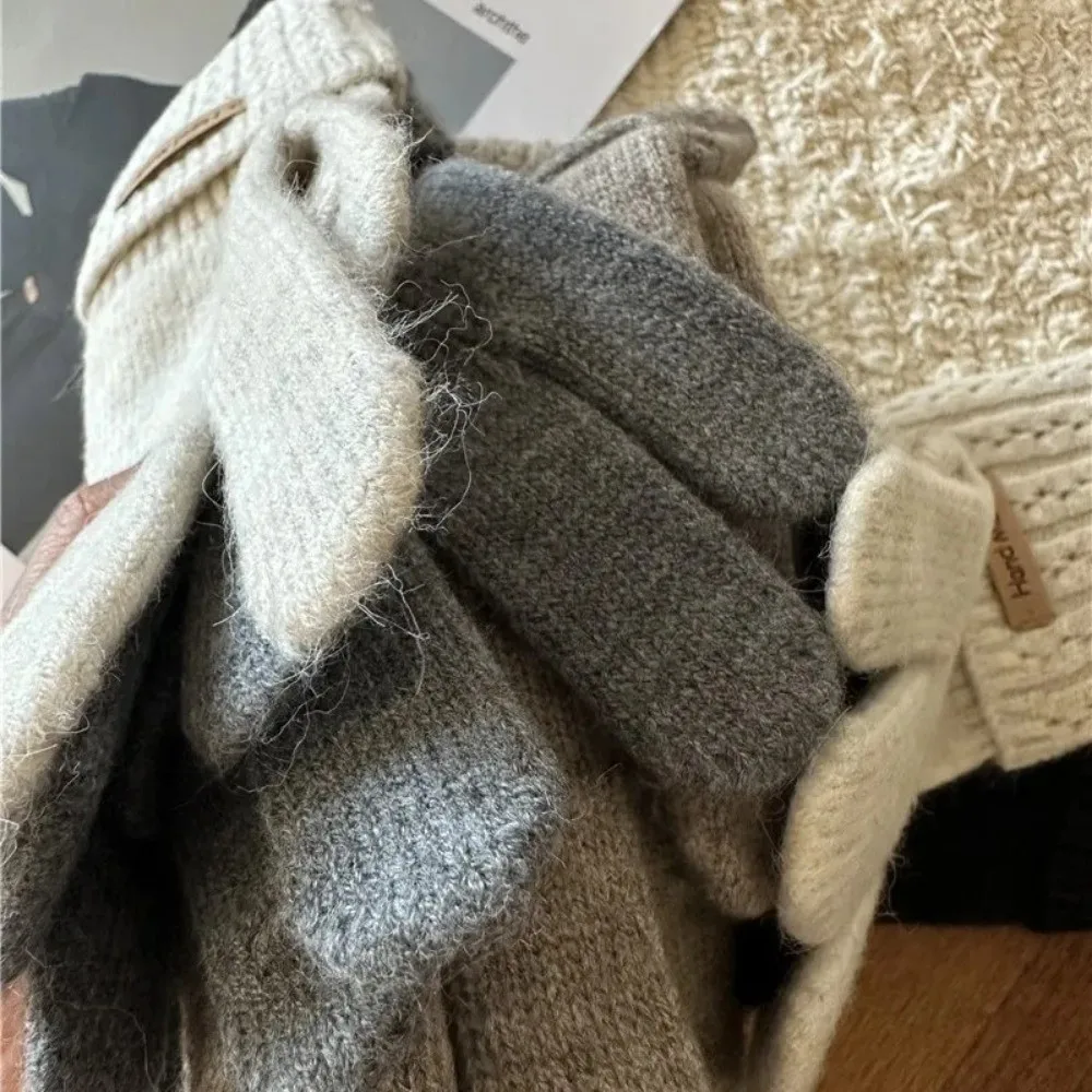 

Новые осенне-зимние перчатки с пятью пальцами, моющиеся утолщенные перчатки с сенсорным экраном, морозостойкие теплые вязаные перчатки, женские перчатки