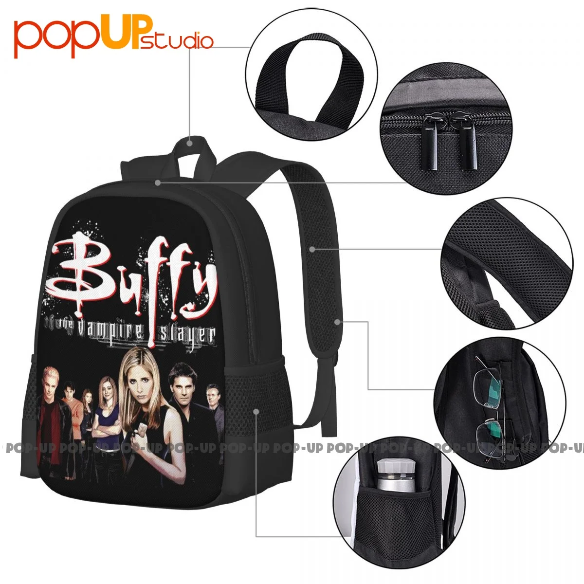 Buffy The Vampire Slayer Movie Poster zaino Bookbag di grande capacità borsa da spiaggia borsa sportiva borse da viaggio