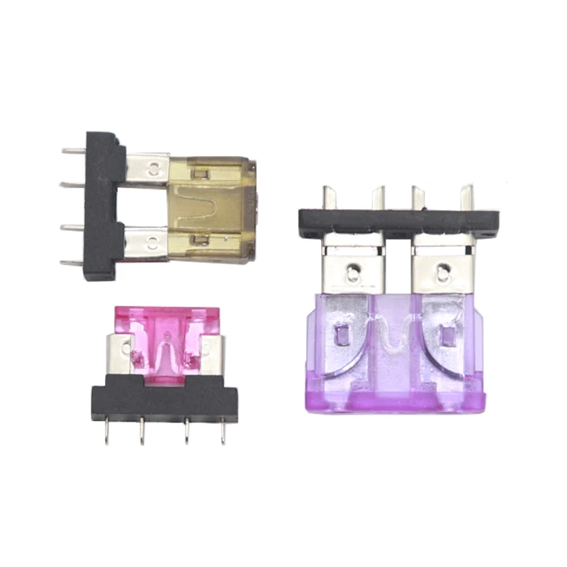 【20-5PCS】Medium Mini Small Fuse Holder PCB Board with Car Blade Fuses 10A for Auto Automotive PCB Board Safety clip Insertion