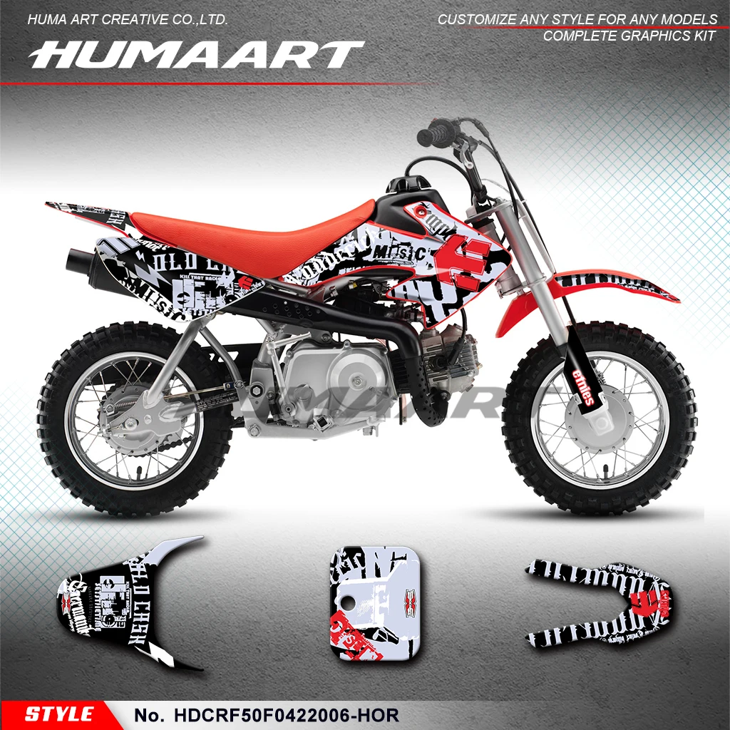 HUMAART Dirtbike Graphics Motorcycle Sticker for Honda CRF 50F CRF50 F 2004-2023,  HDCRF50F0422006-HOR