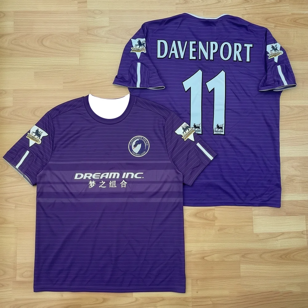 Unisex Harchester United Retro Soccer Jersey Vintage Fletcher 8 11 Davenport Movie Dream Team Parent-Child Sporty Football Shirt