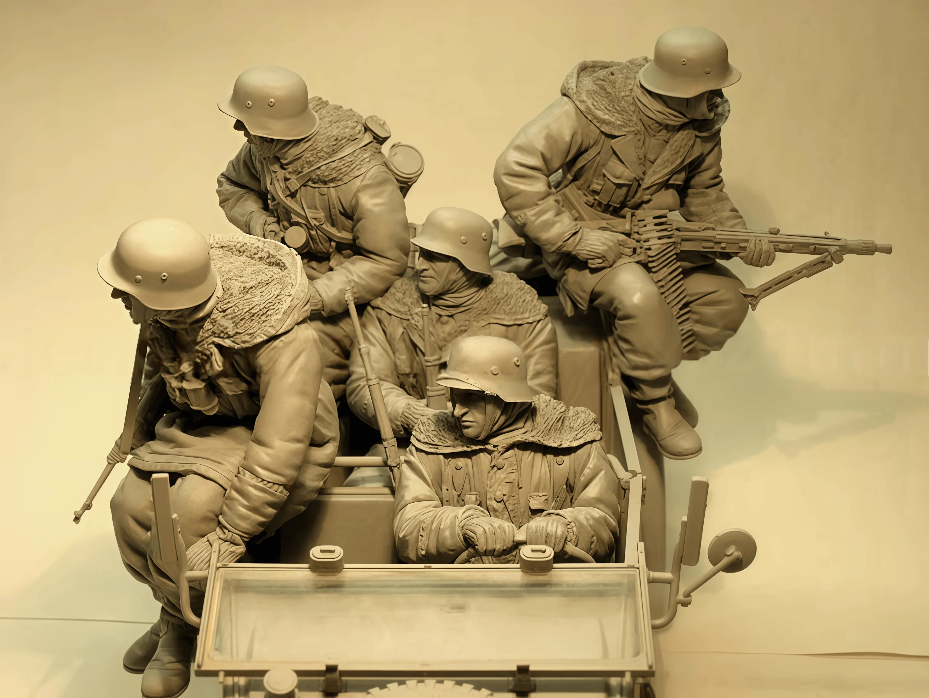 Zestaw do składania modelu żywicznego 1/16 Gk, Pancernik 5-osobowy, Model niepomalowany
