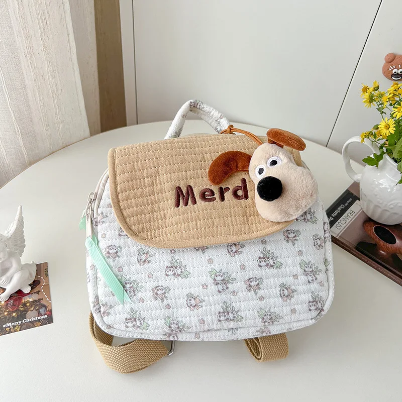 Korean Ins Handheld Shoulder Bag Large Capacity Quilted Mommy Bag Child Shoulder Bag Accessories Bag Kindergarten Baby Bag