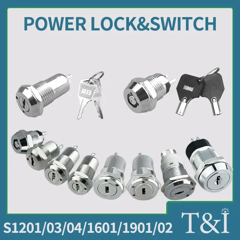 

19MMPower Electronic Stainless Steel Phone Switch Lock Key Elevator Station Single&Double Pull 1201/03/04/1601/1901/1902 2 Keys