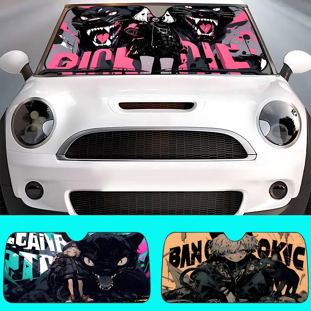 

Черный кот для девочек, автомобильный солнцезащитный козырек, лобовое стекло автомобиля, лобовое стекло, солнцезащитный козырек, авто козырек, автомобильные аксессуары