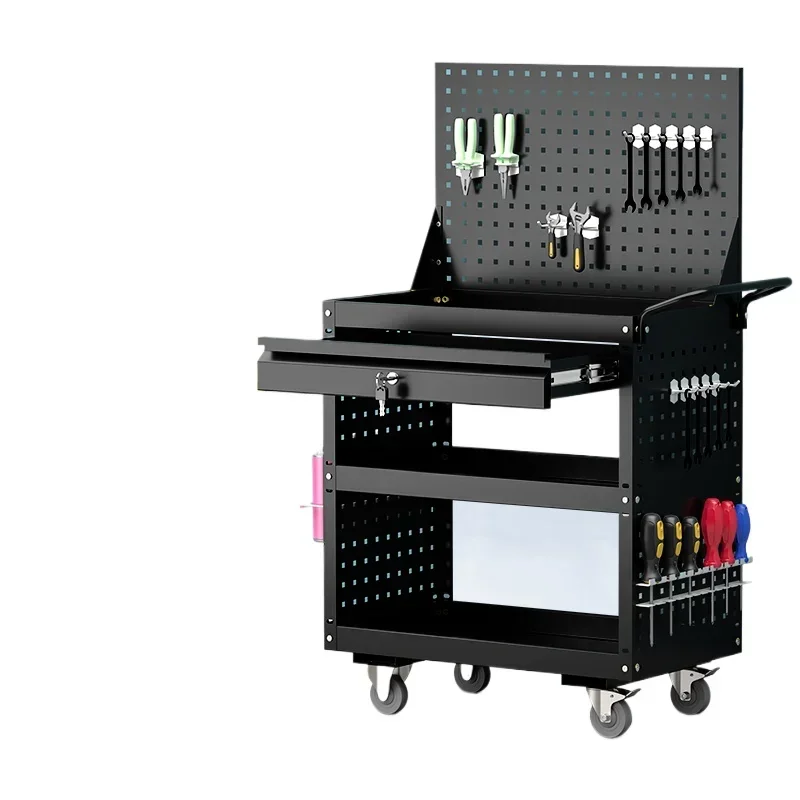 

Tool cart trolley Iron sheet Multifunctional trolley box Repair storage rack Sub-layer mobile cabinet Auto repair workshop
