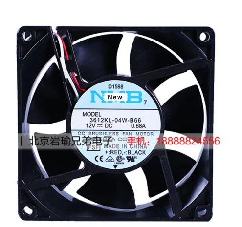 For NMB-MAT 3612KL-04W-B66, FSF DC 12V 0.68A 3-Pin 92X92X32mm Server Cooling Fan